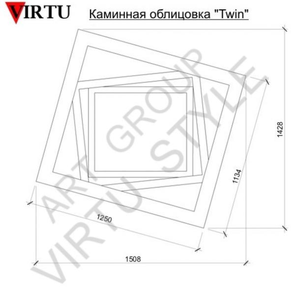 Камин VIRTU Twin: чертеж №1