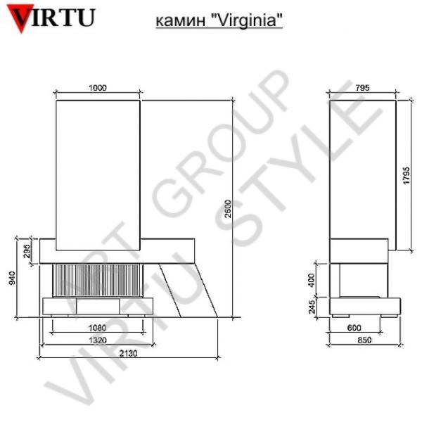 Камин VIRTU Virginia: чертеж №1